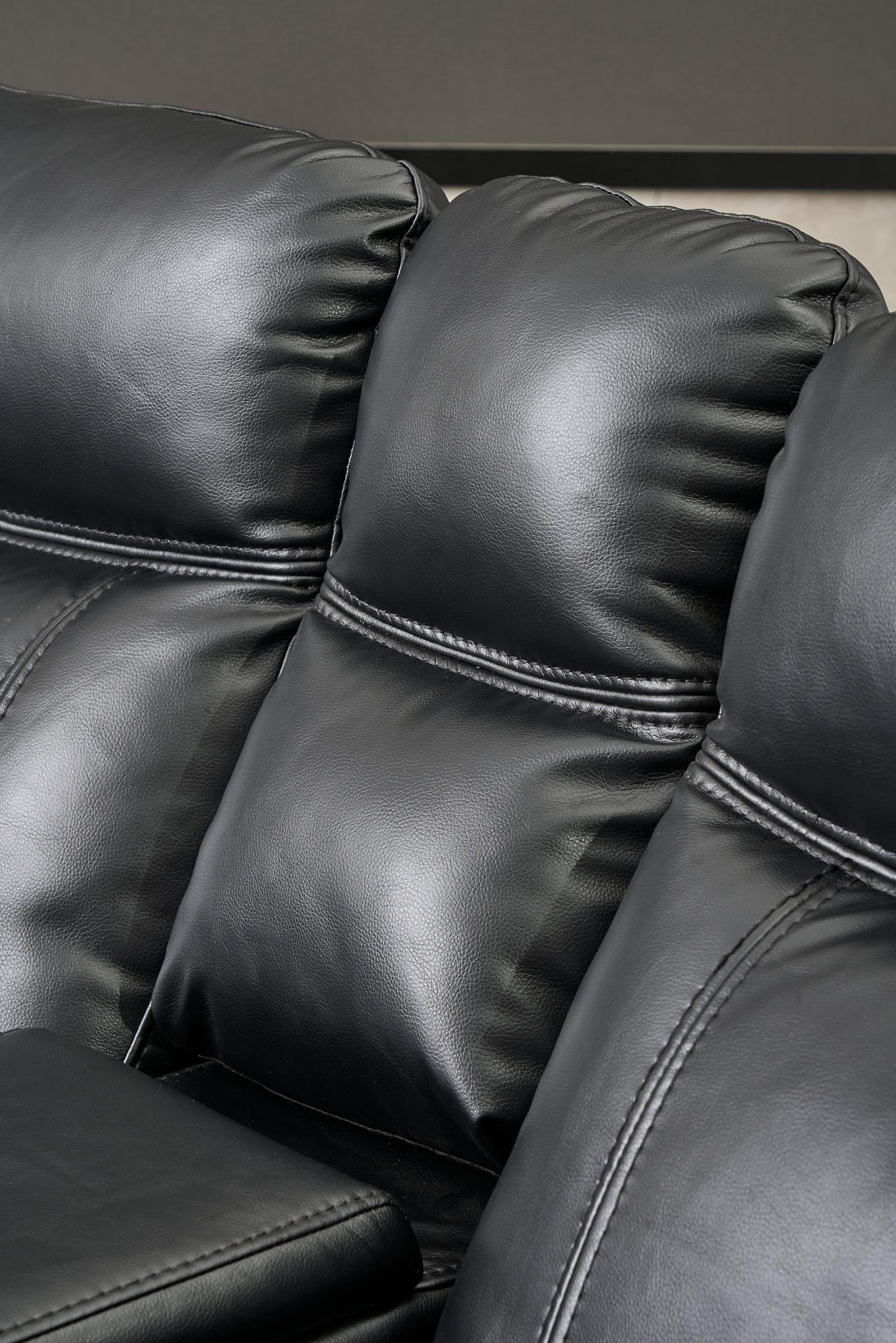 Jay Sectional Recliner Black