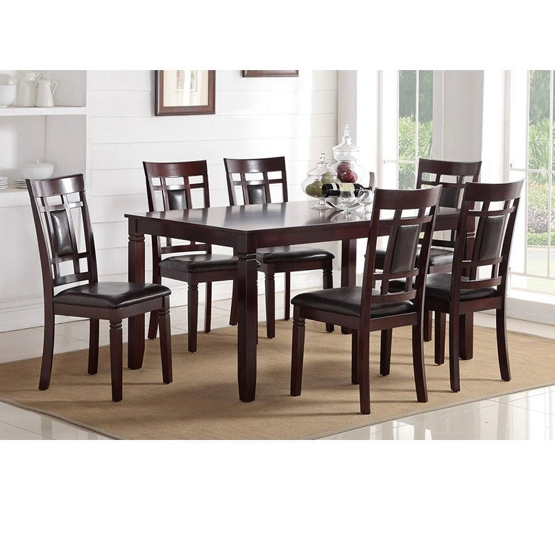 7Pcs Rubber Dining Table Set