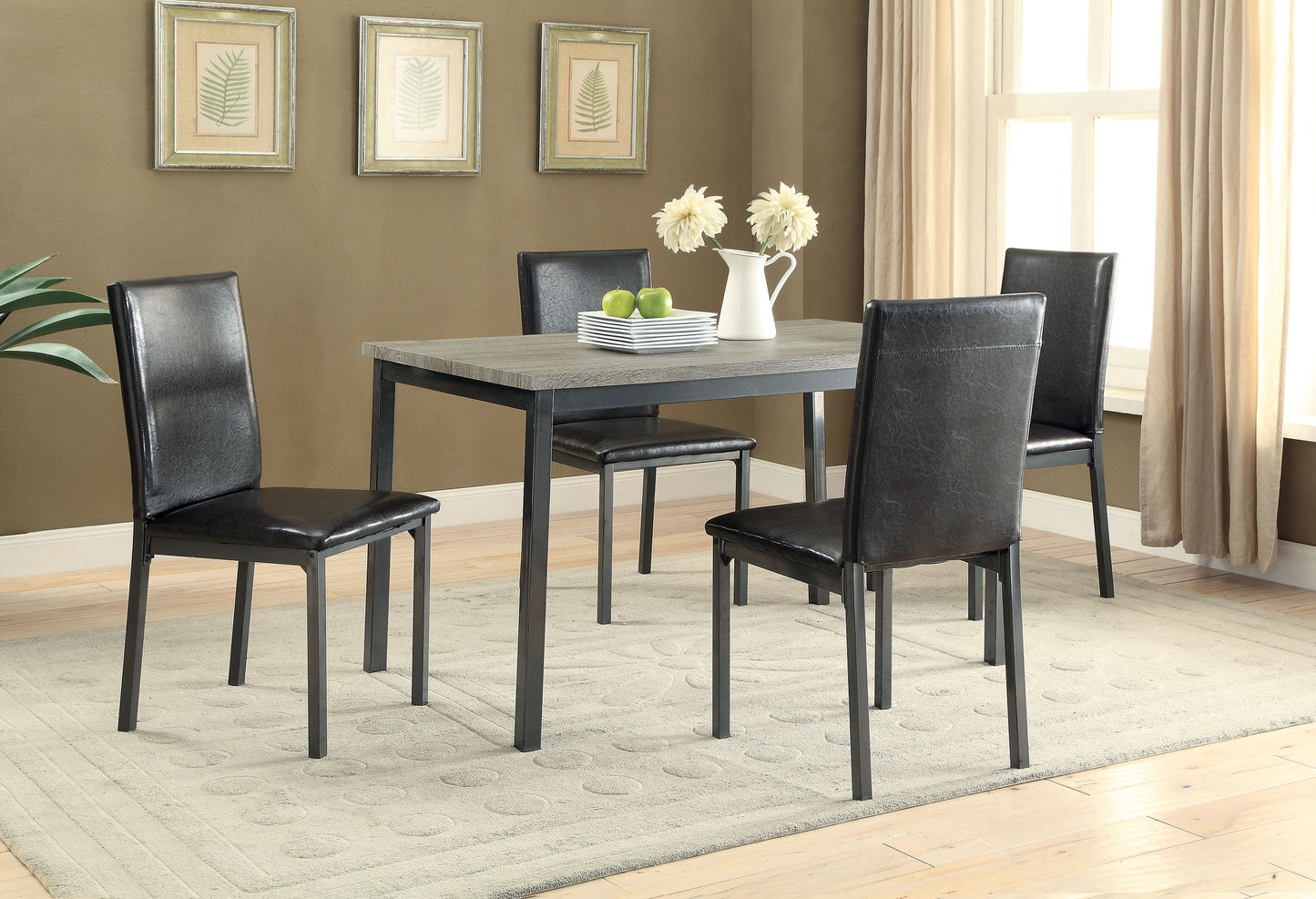 GARZA 5 PC SET (TBL+4CHAIR) 100611-S5