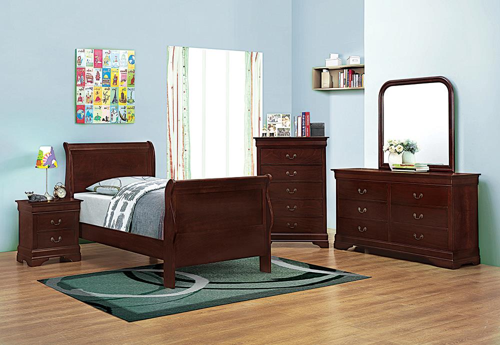 LOUIS TWIN BED 4 PC SET 203971T-S4