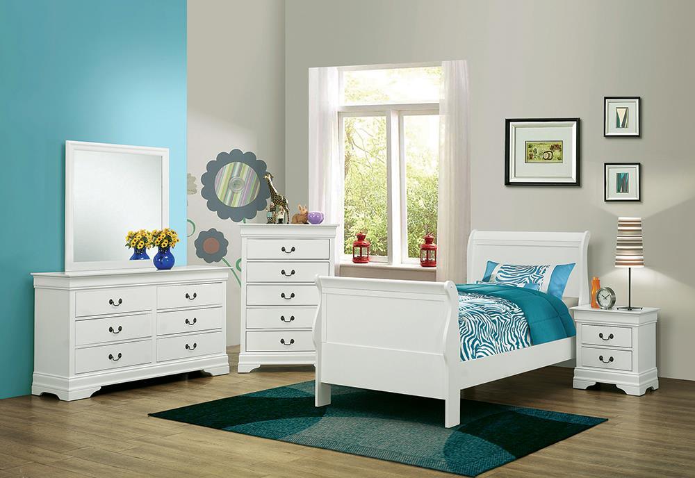 LOUIS TWIN BED 5 PC SET 204691T-S5