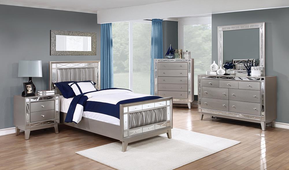 LEIGHTON TWIN BED 5 PC SET 204921T-S5