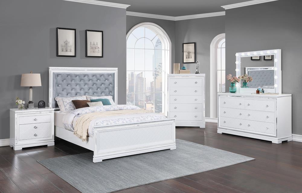 ELEANOR QUEEN BED 4 PC SET 223561Q-S4