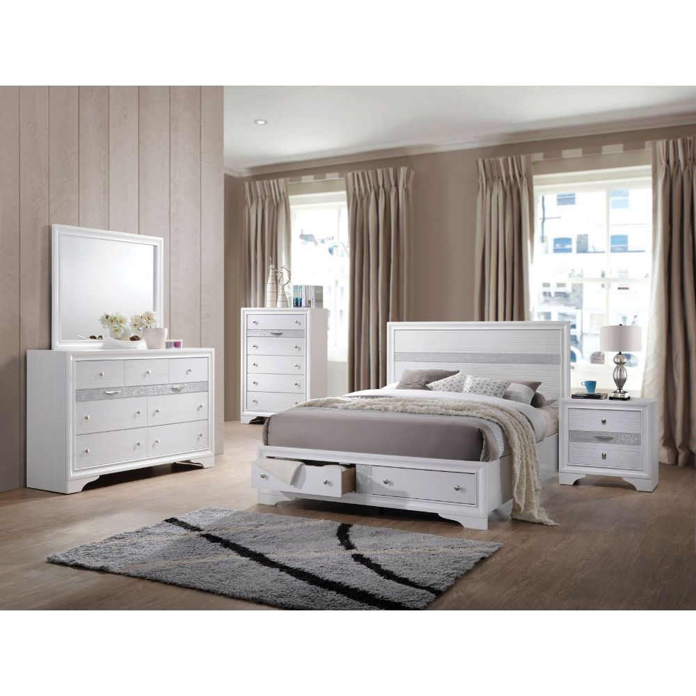 Miranda Platform Storage Queen Bedroom Set 4Pcs