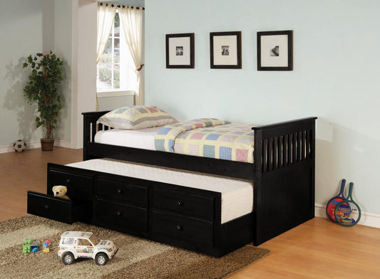 TWIN CAPTAIN'S BED W/ TRUNDLE 300104