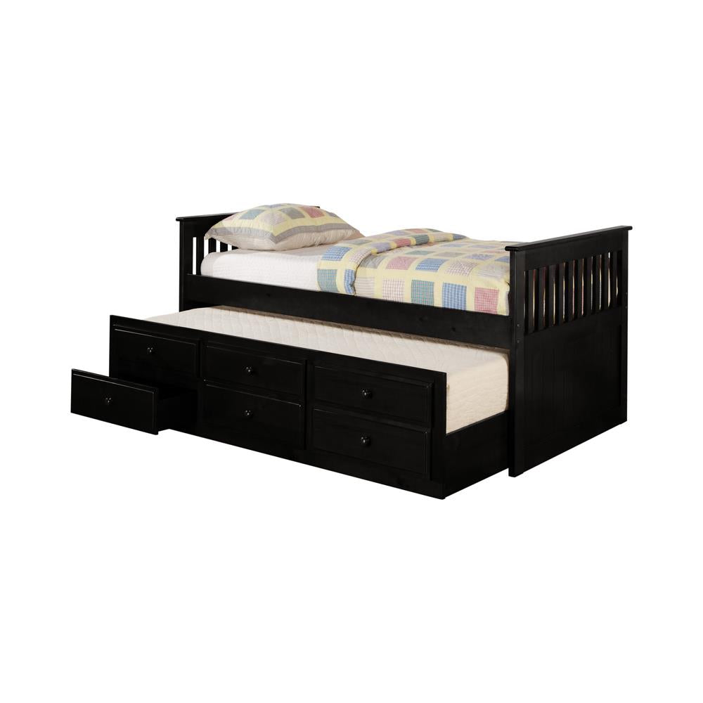 TWIN CAPTAIN'S BED W/ TRUNDLE 300104