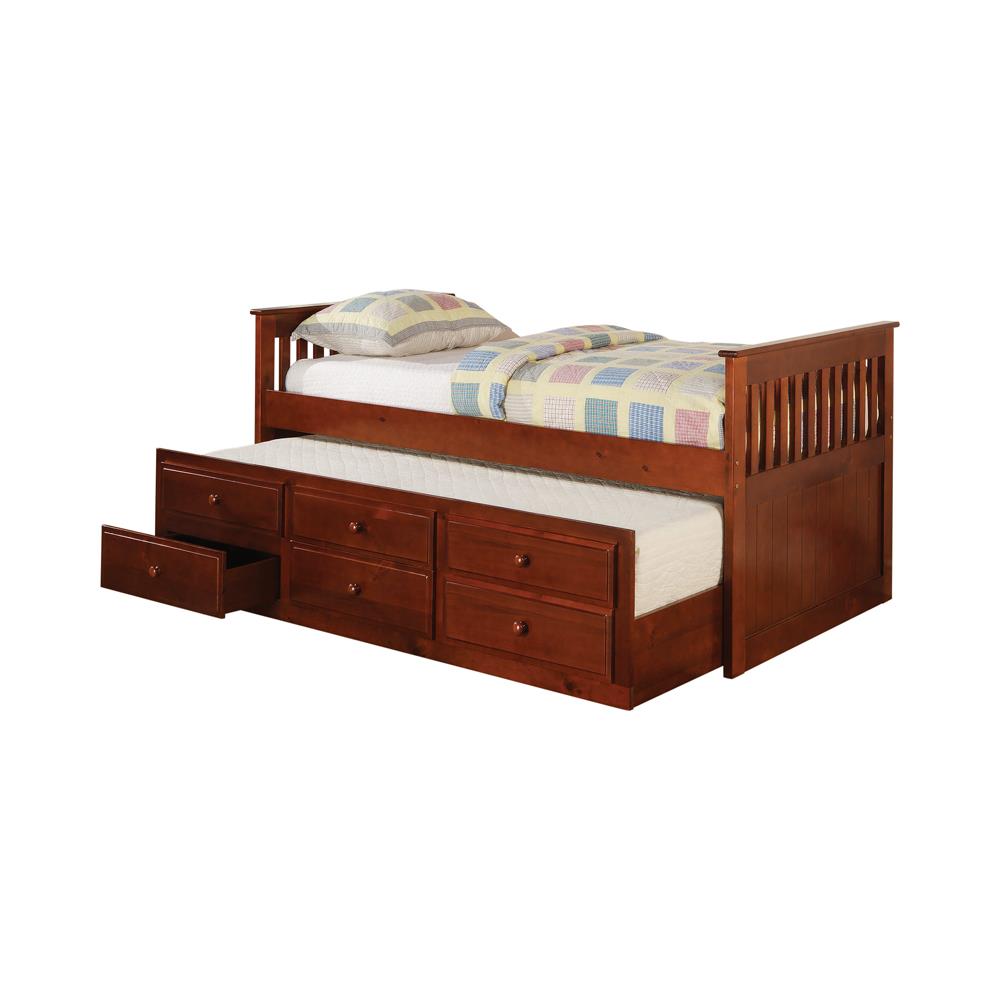 TWIN CAPTAIN'S BED W/ TRUNDLE 300105