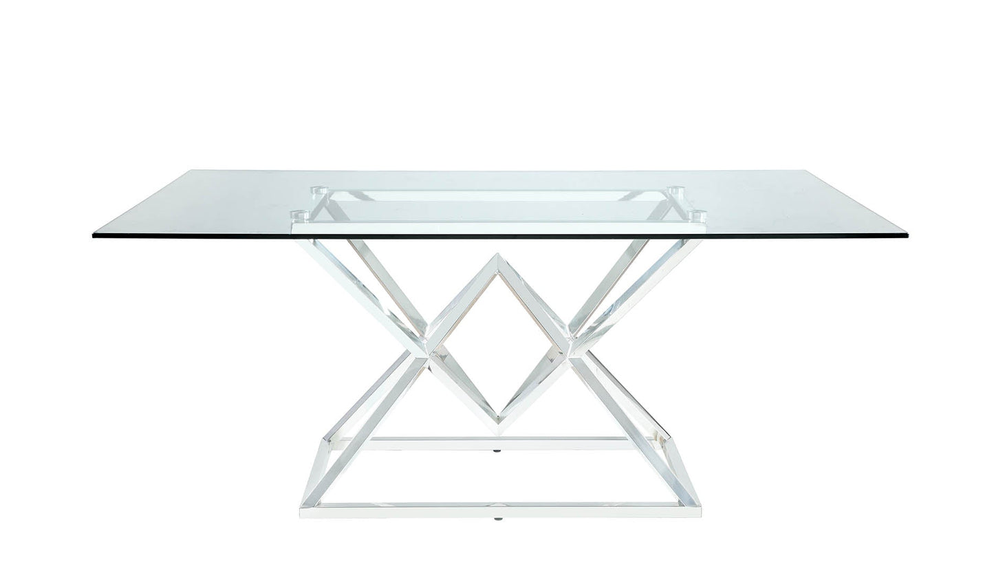 RECT GLASS DINING TABLE 109451