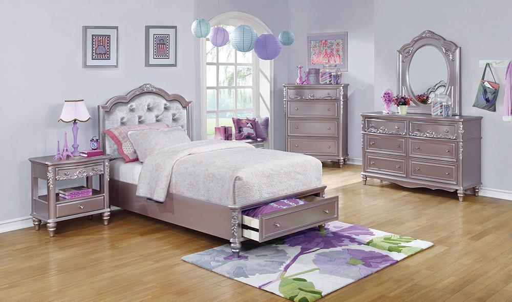 CAROLINE TWIN BED 4 PC SET 400891T-S4