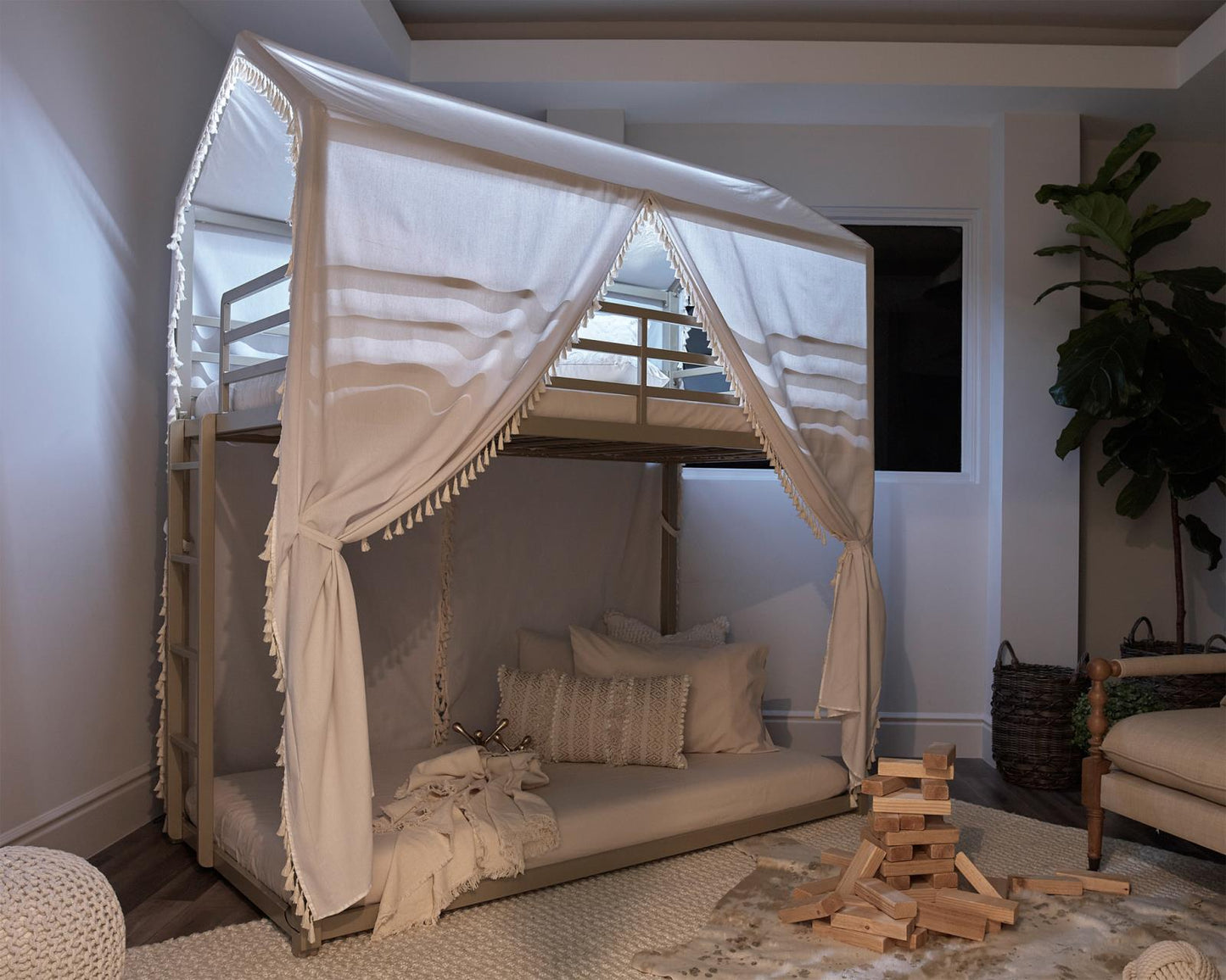 TWIN/TWIN LED BUNK BED 400915T