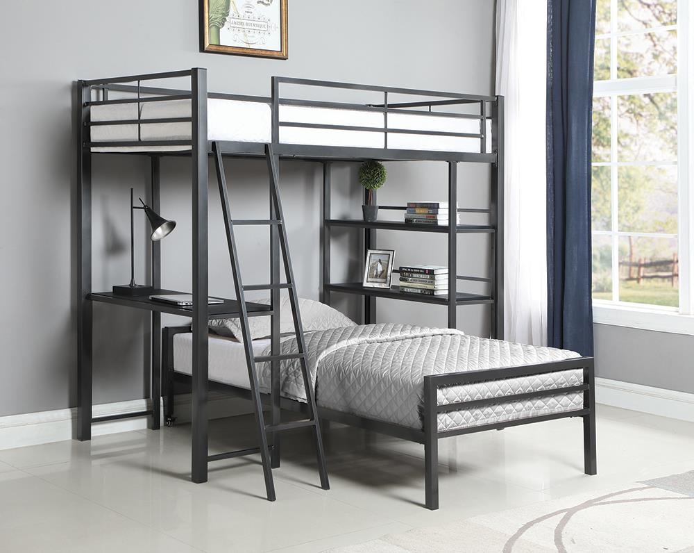 HADLEY TWIN WORKSTATION LOFT BED 400961T