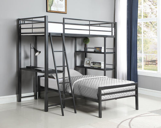 HADLEY TWIN WORKSTATION LOFT BED 400961T