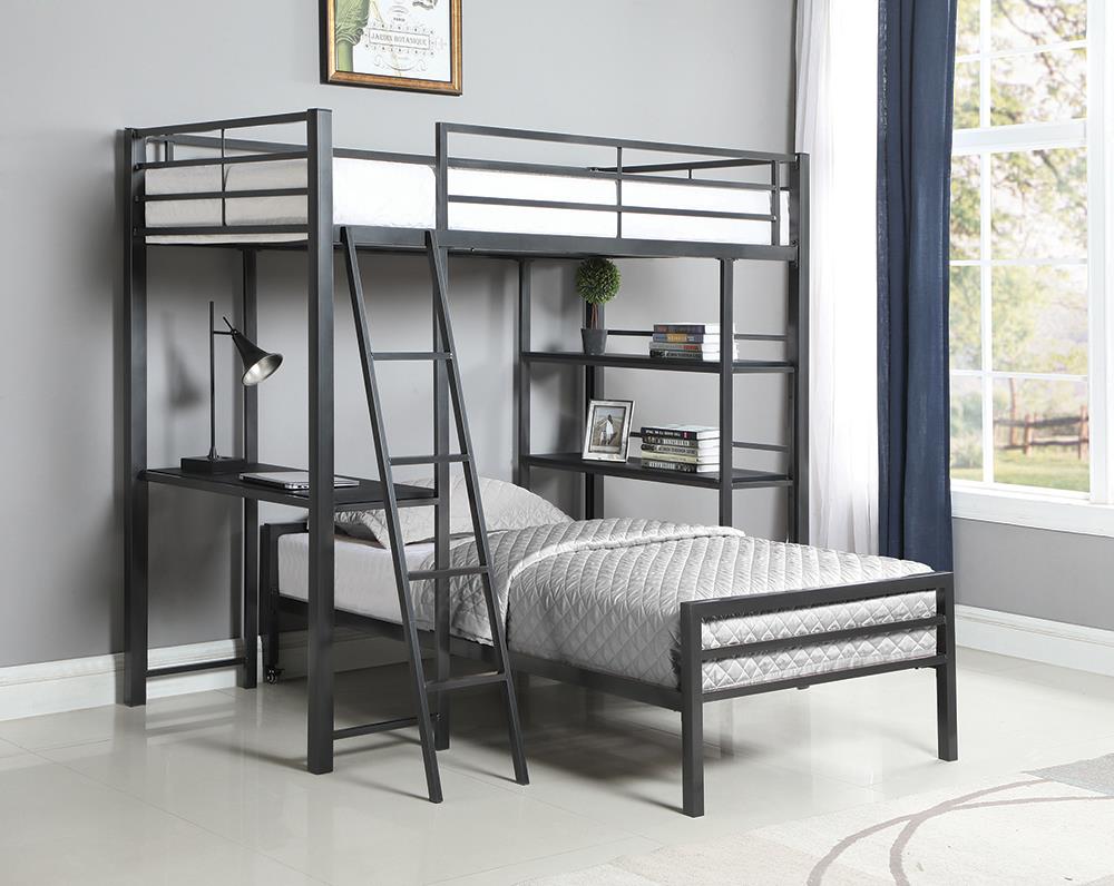 HADLEY TWIN WORKSTATION LOFT BED 400961T