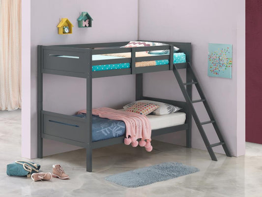 LITTLETON TWIN/TWIN BUNK BED 405051GRY