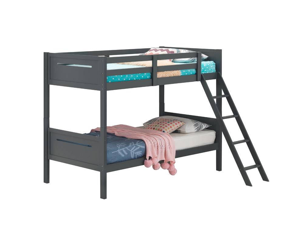 LITTLETON TWIN/TWIN BUNK BED 405051GRY