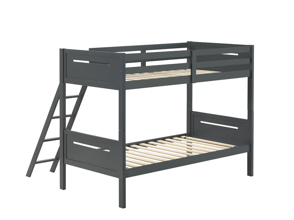 LITTLETON TWIN/TWIN BUNK BED 405051GRY