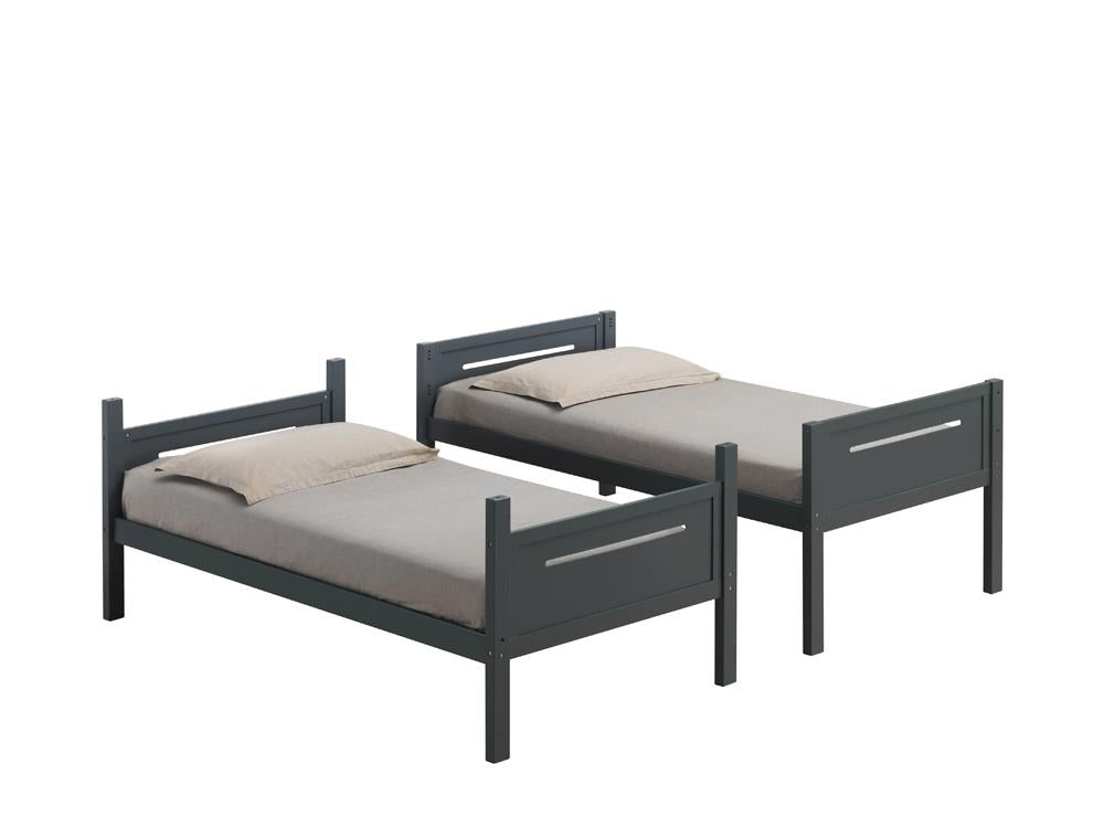 LITTLETON TWIN/TWIN BUNK BED 405051GRY