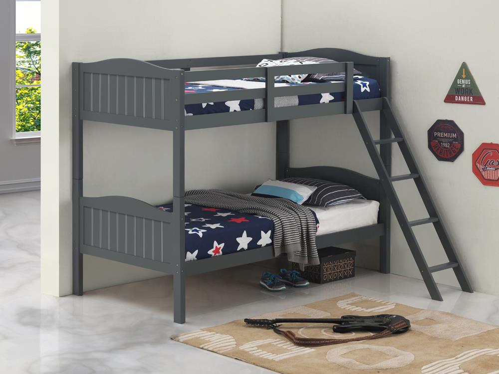 LITTLETON TWIN/TWIN BUNK BED 405053GRY