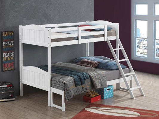 LITTLETON TWIN/FULL BUNK BED 405054WHT