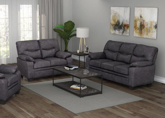 2-piece Pillow Top Arms Living Room Set Brown