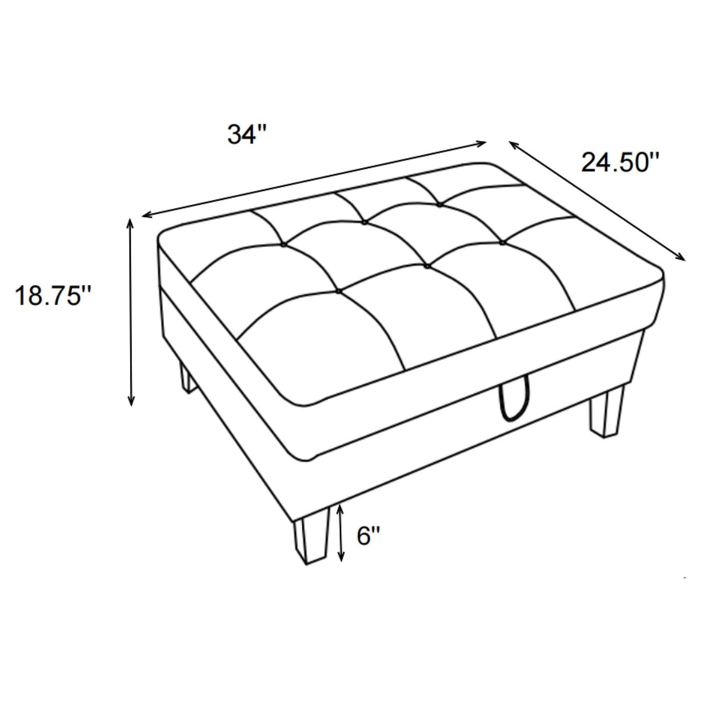 BARTON STORAGE OTTOMAN 509797