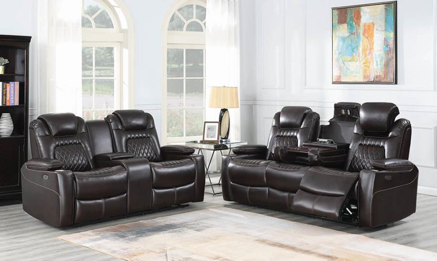 2-piece Power^2 Living Room Set Espresso