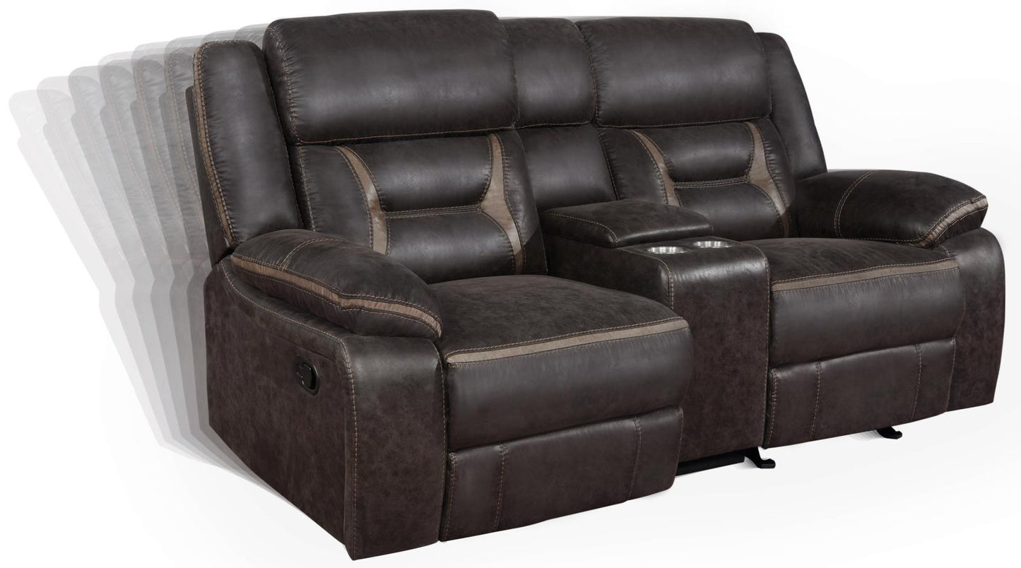 GREER GLIDER LOVESEAT W/ CONSOLE 651355