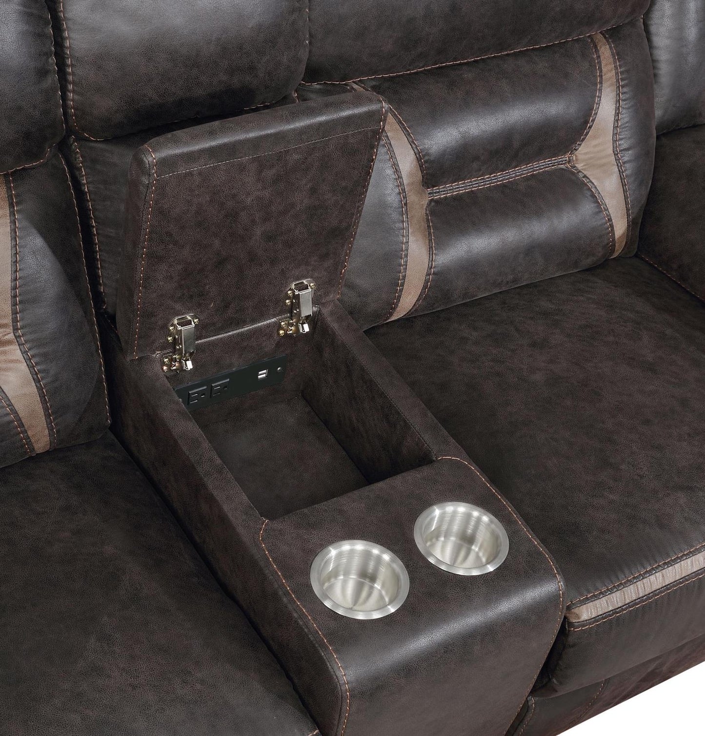 GREER GLIDER LOVESEAT W/ CONSOLE 651355