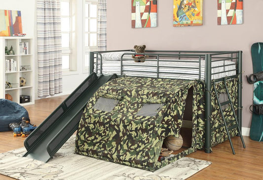 CAMOUFLAGE TWIN TENT LOFT BED 7470