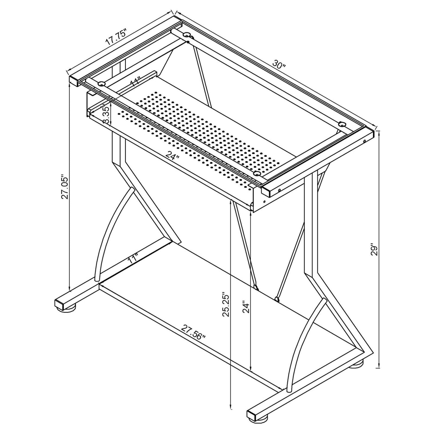 ALASTAIR COMPUTER DESK 800217