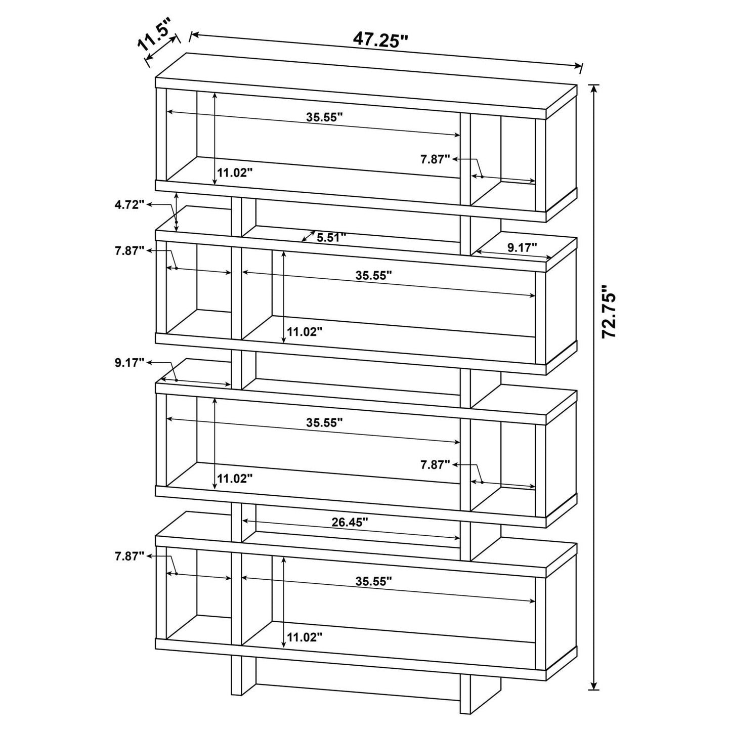 REID BOOKCASE 800307