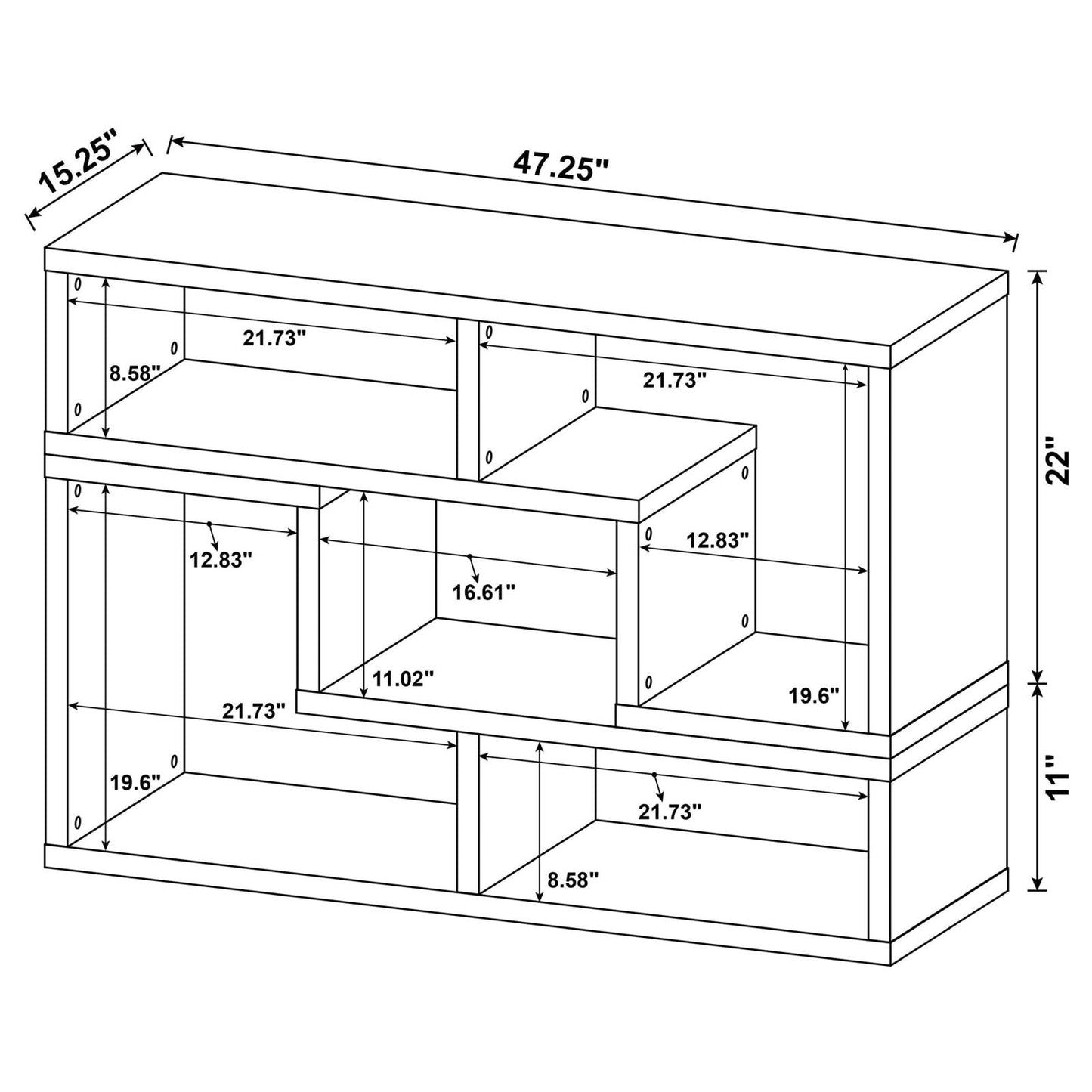 VELMA BOOKCASE / TV CONSOLE 800330