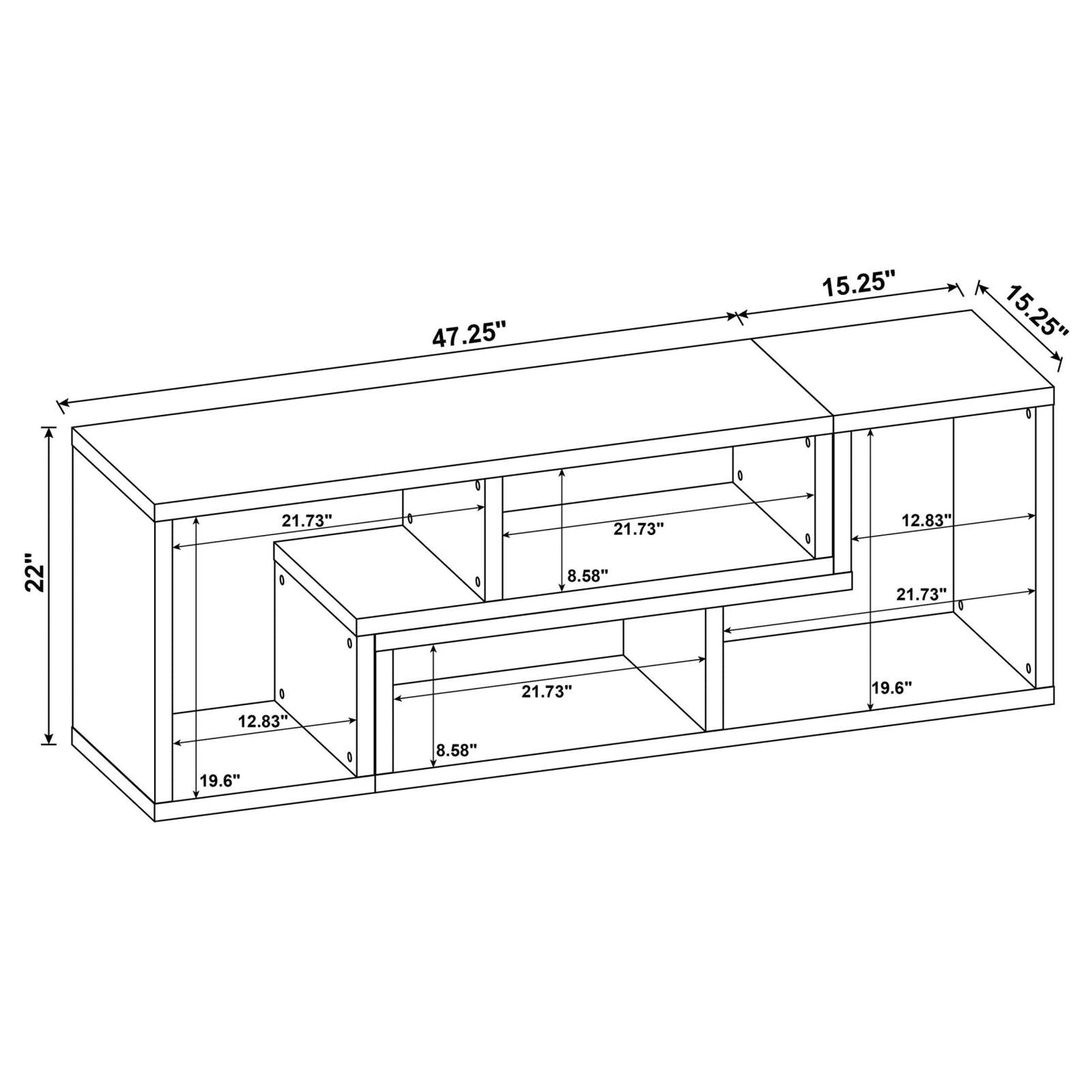 VELMA BOOKCASE / TV CONSOLE 800330