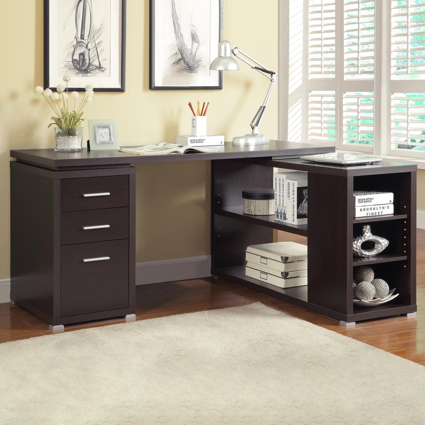 YVETTE L-SHAPE OFFICE DESK 800517