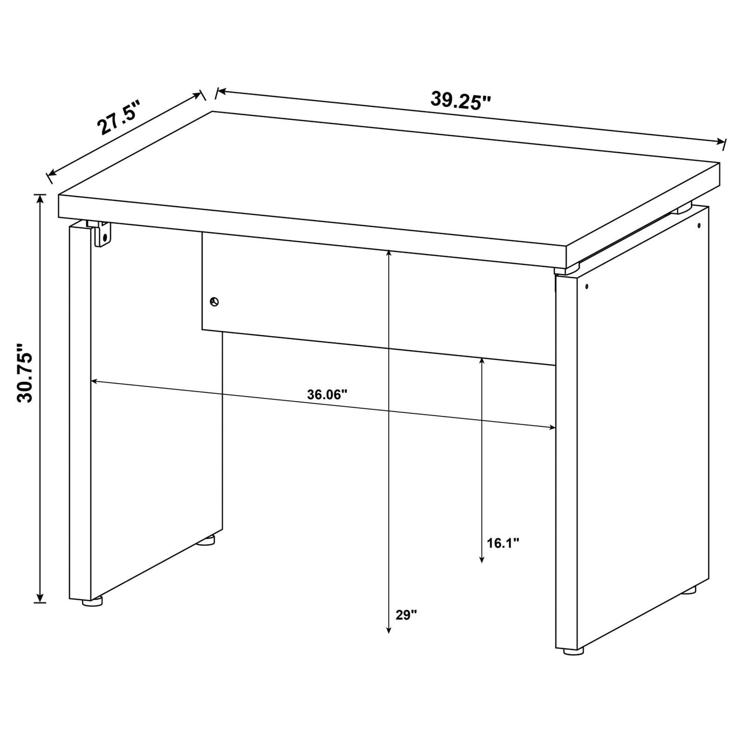 SKYLAR DESK RETURN 800892