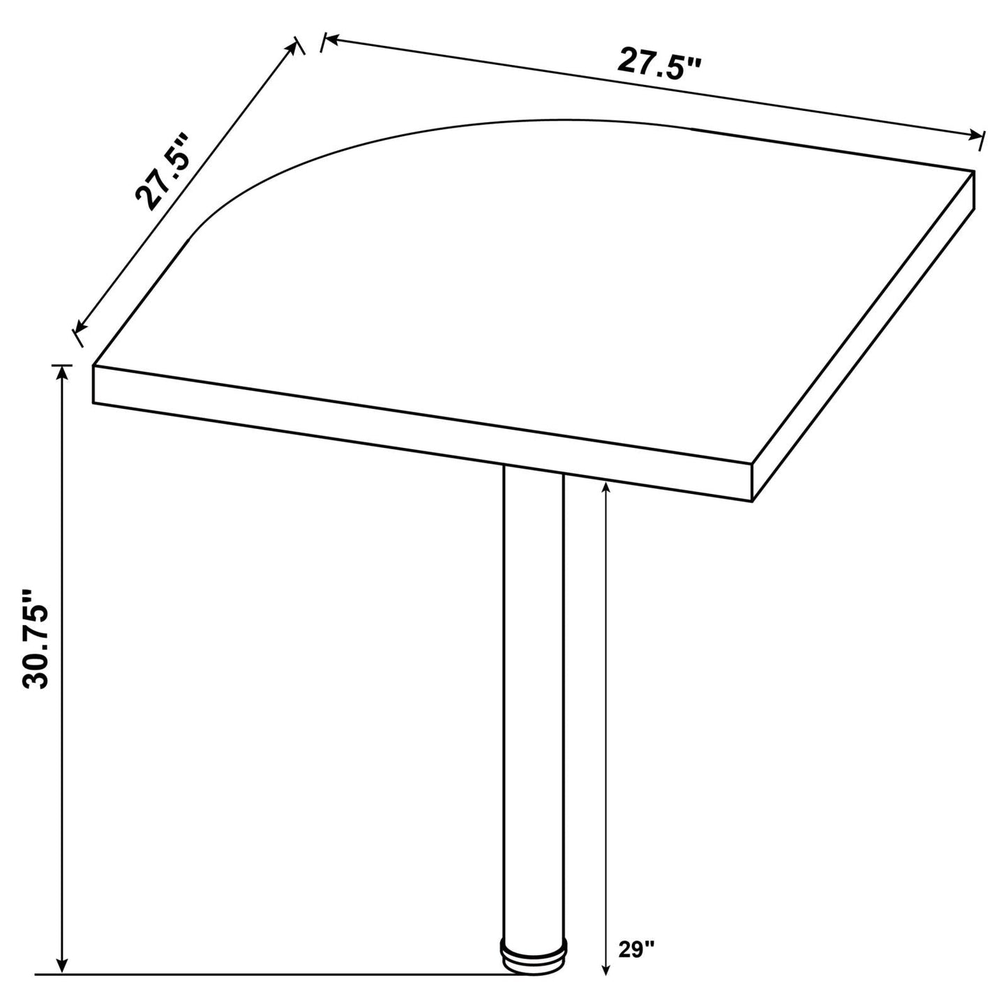 SKYLAR CORNER TABLE 800893