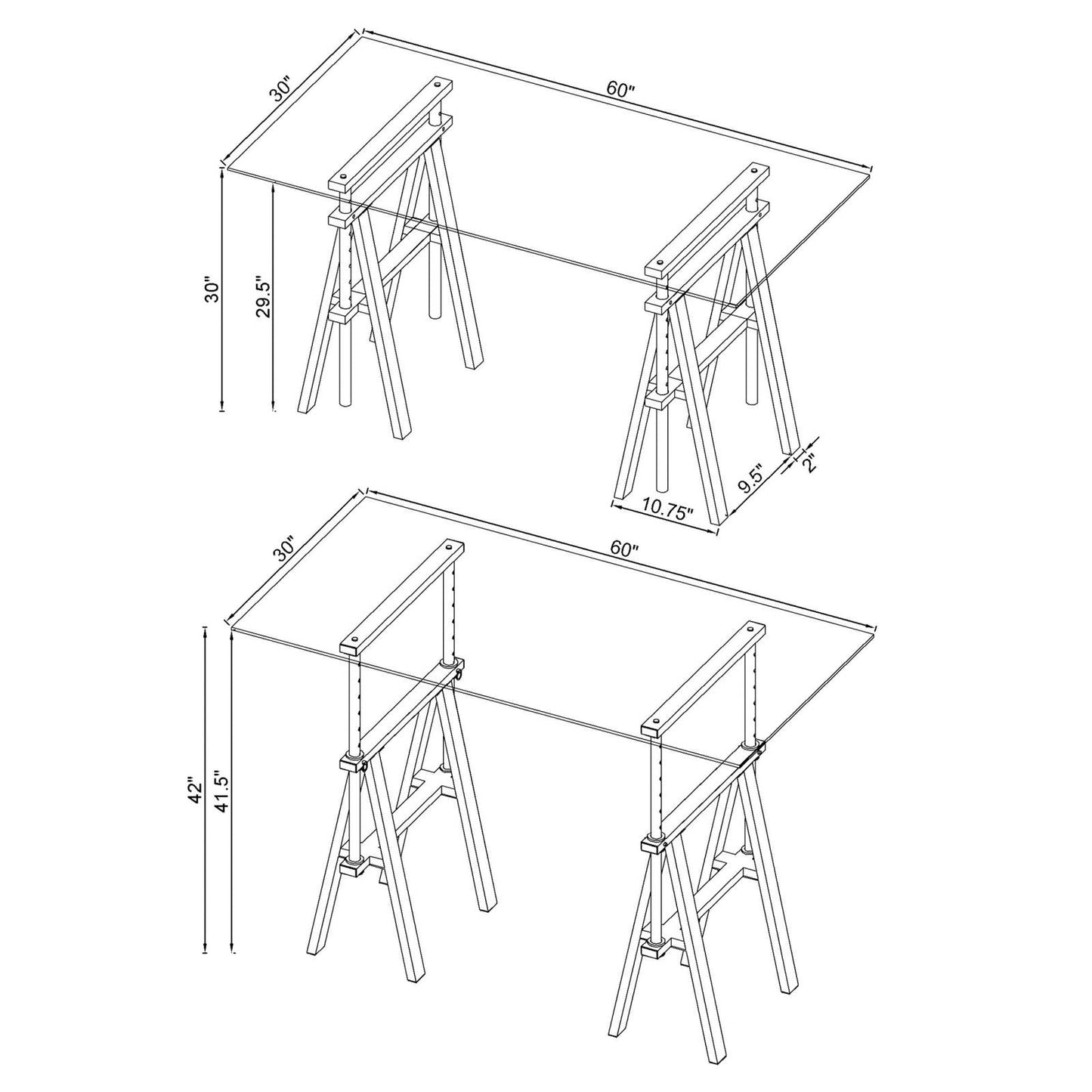 ADJUSTABLE DESK 800900