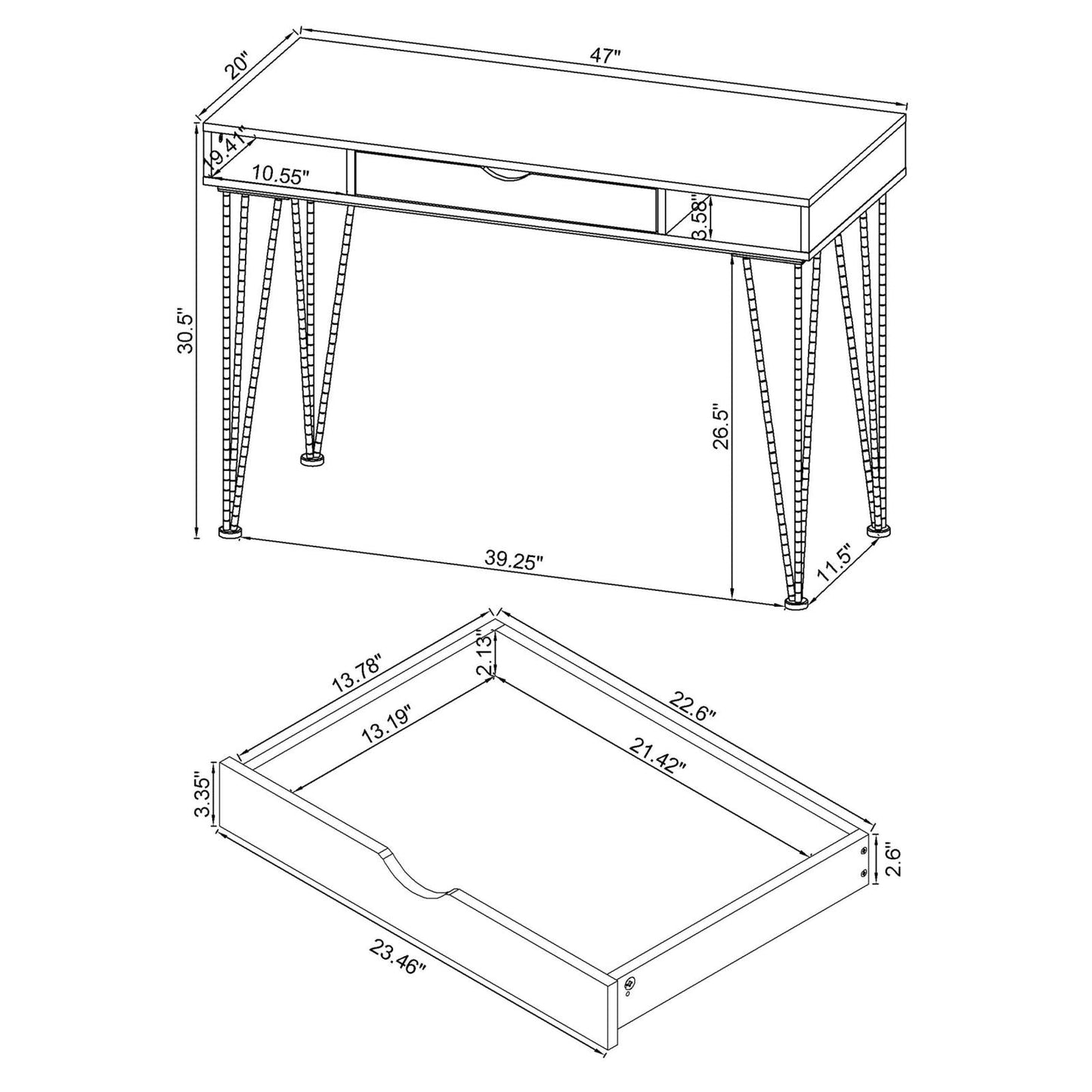 OLVERA WRITING DESK 801038