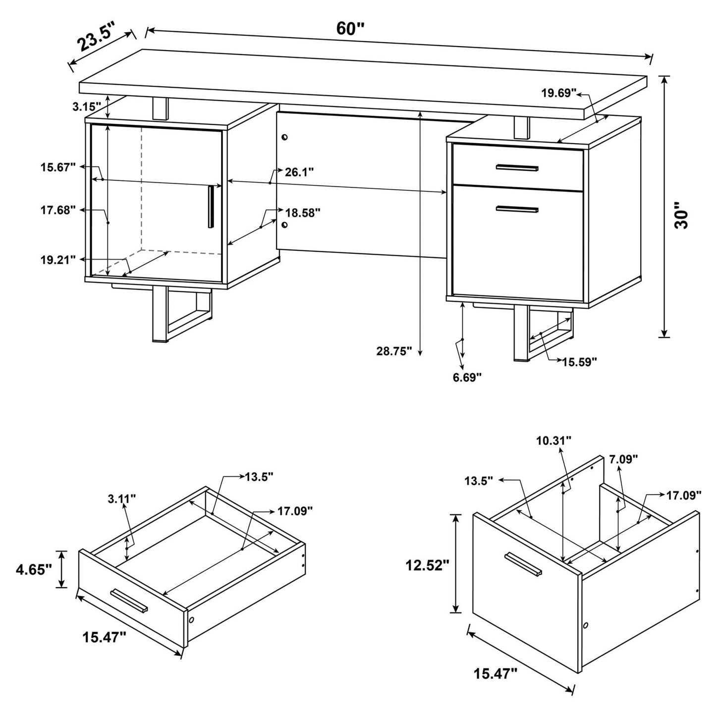 LAWTEY OFFICE DESK 801521