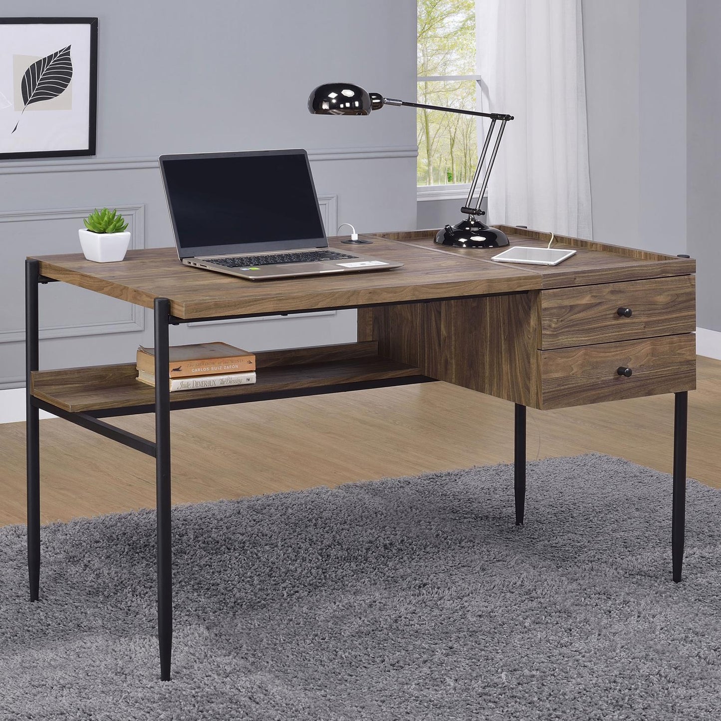 LAXTON WRITING DESK W/ OUTLET 804291