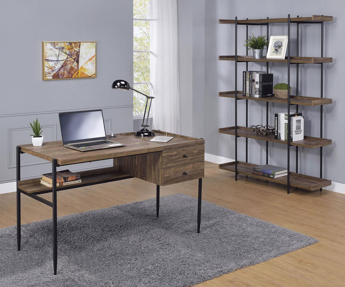 LAXTON WRITING DESK W/ OUTLET 804291