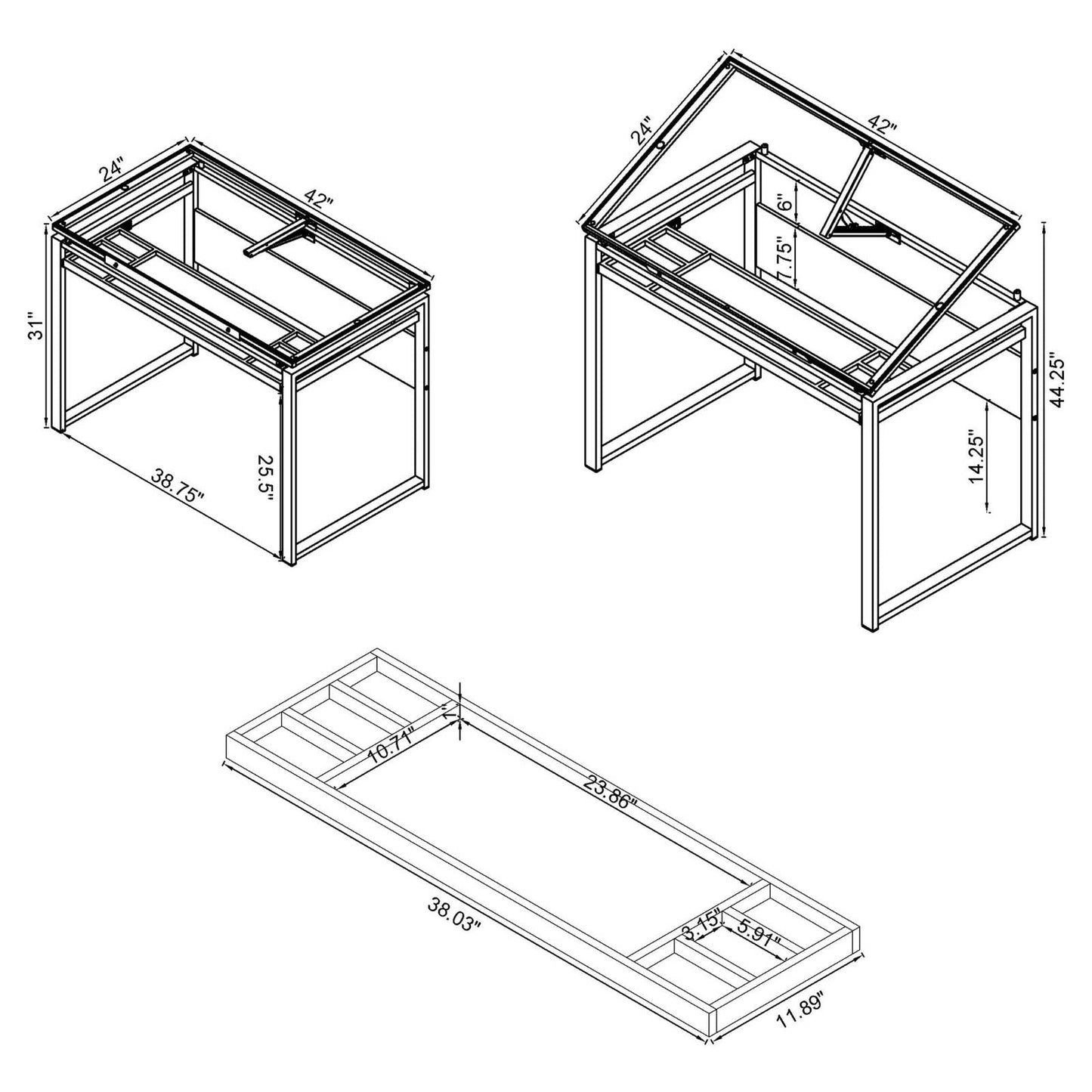 PANTANO DRAFTING DESK 805571