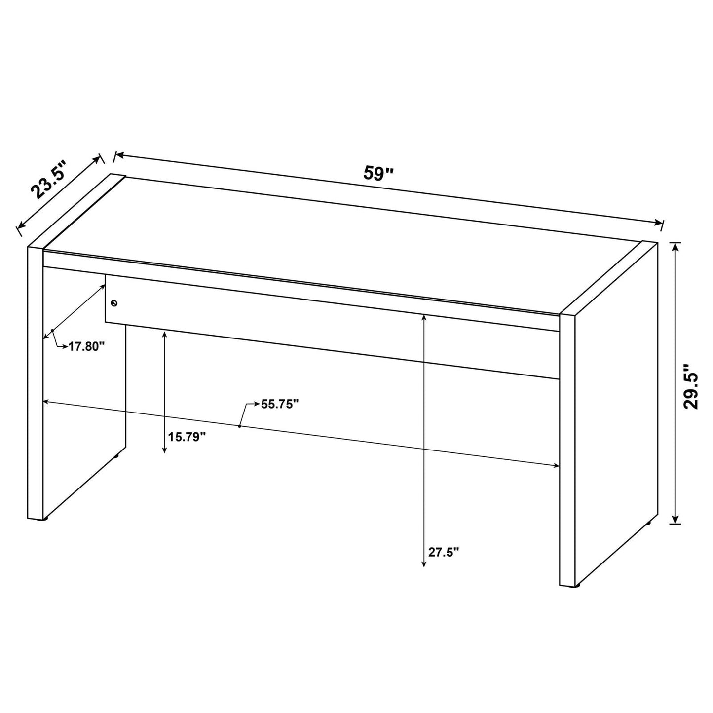 59" WRITING DESK 805622