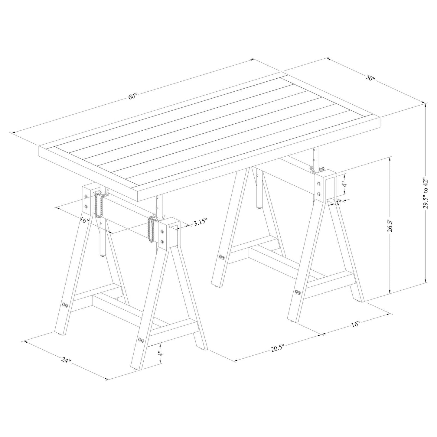 DELMAR ADJUSTABLE DESK 881171