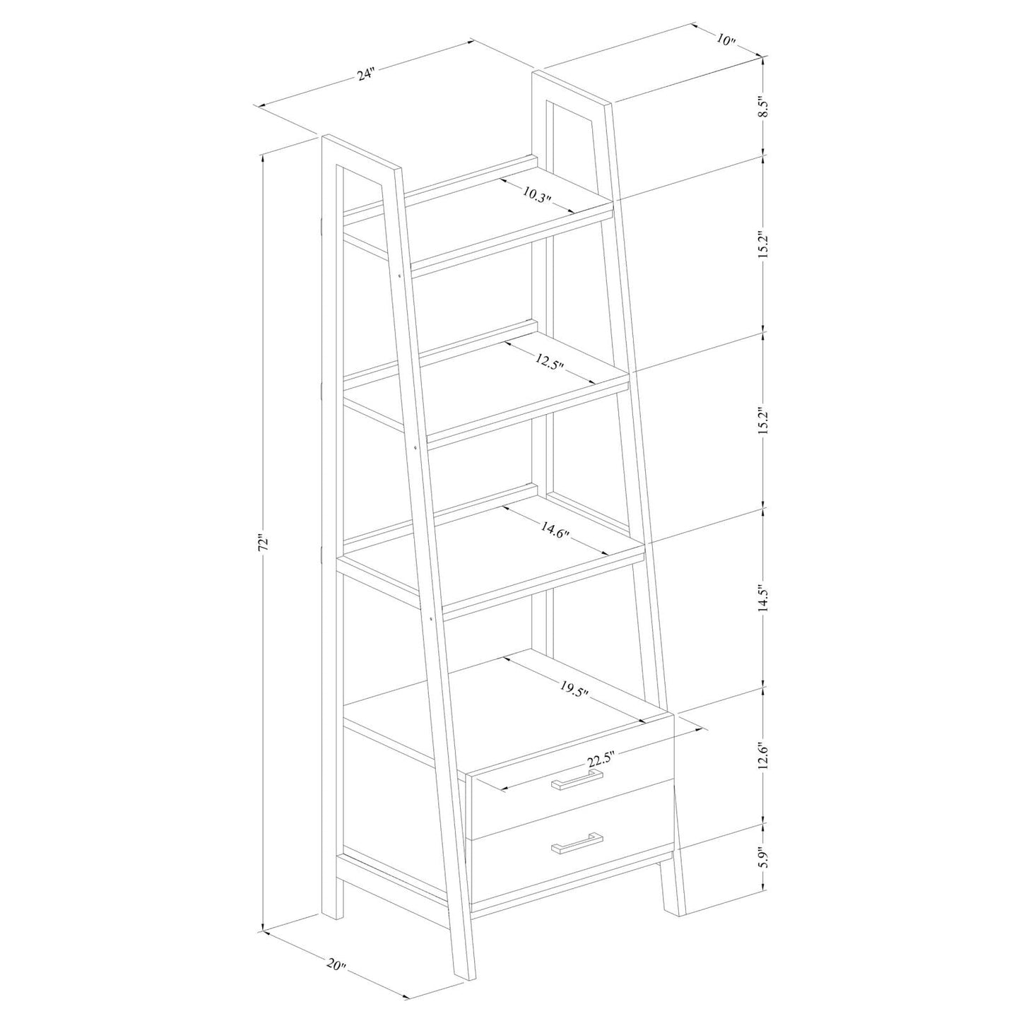 DELMAR BOOKCASE 881173