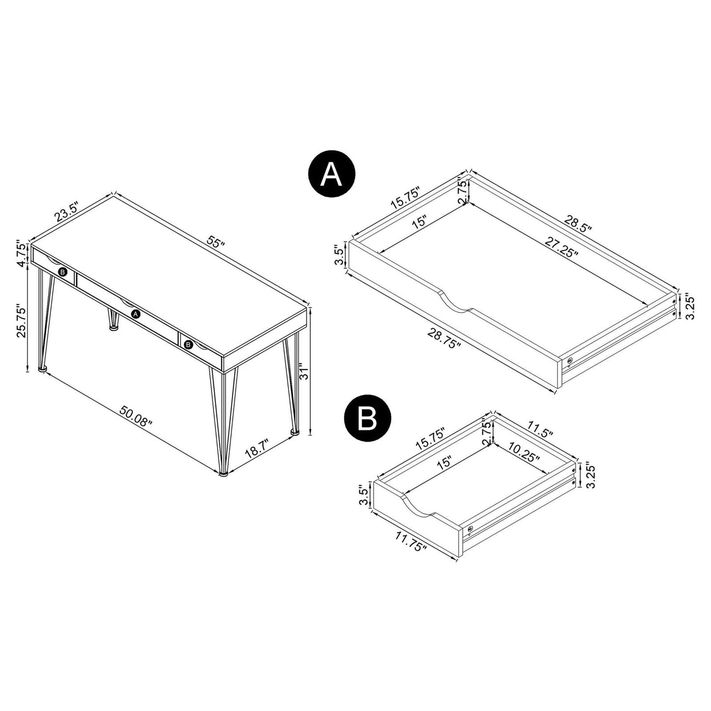 MILTON WRITING DESK 881621