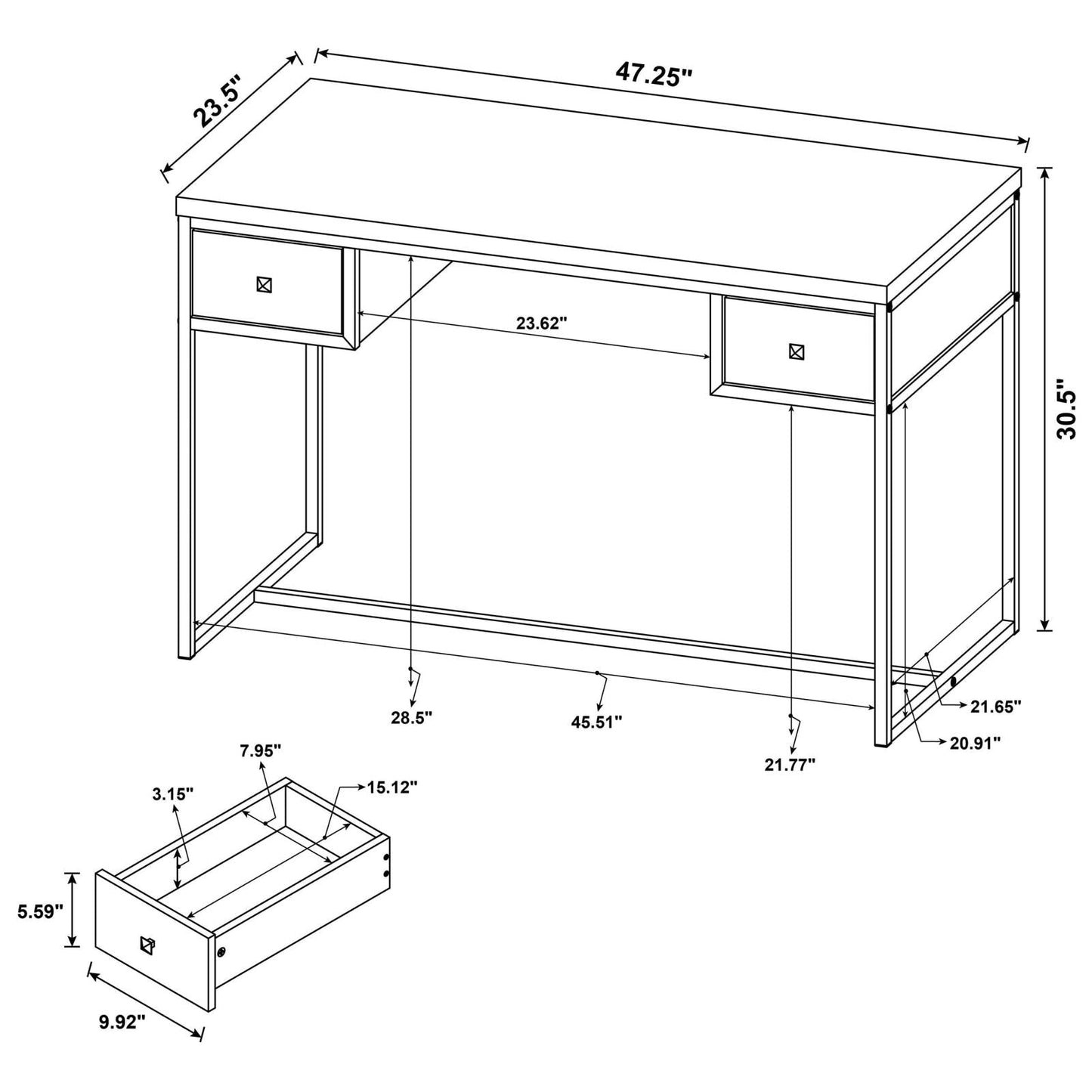 MILLBROOK WRITING DESK 882091