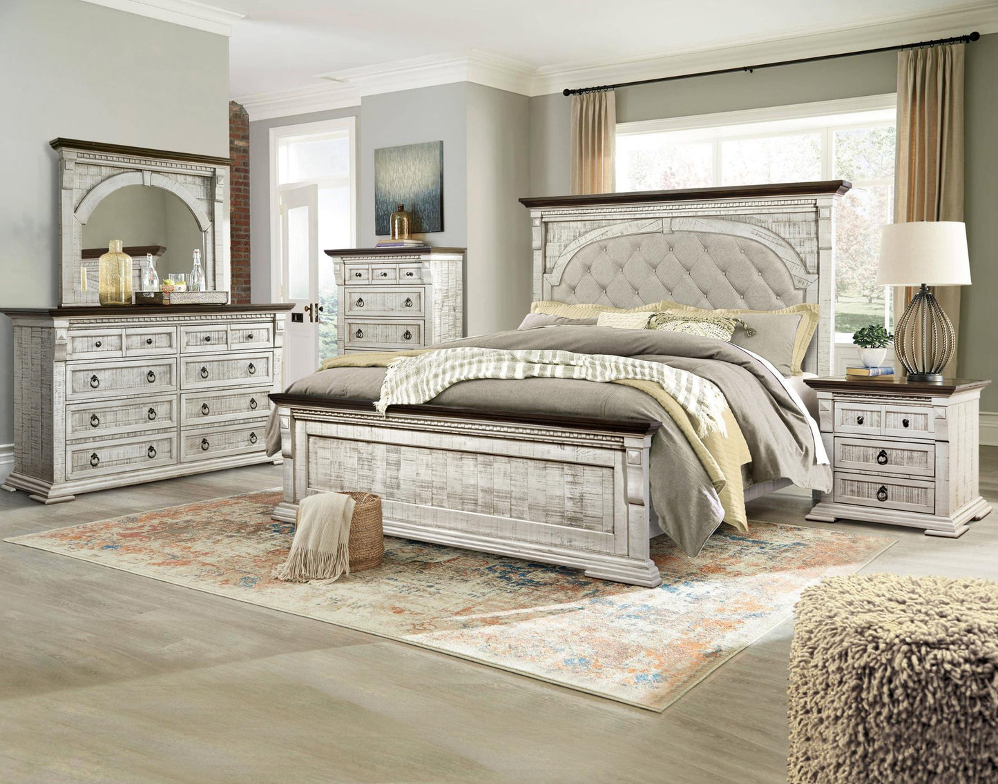 Alamo 5 PC (King Bed, Dresser, Mirror, Nightstand, Chest)