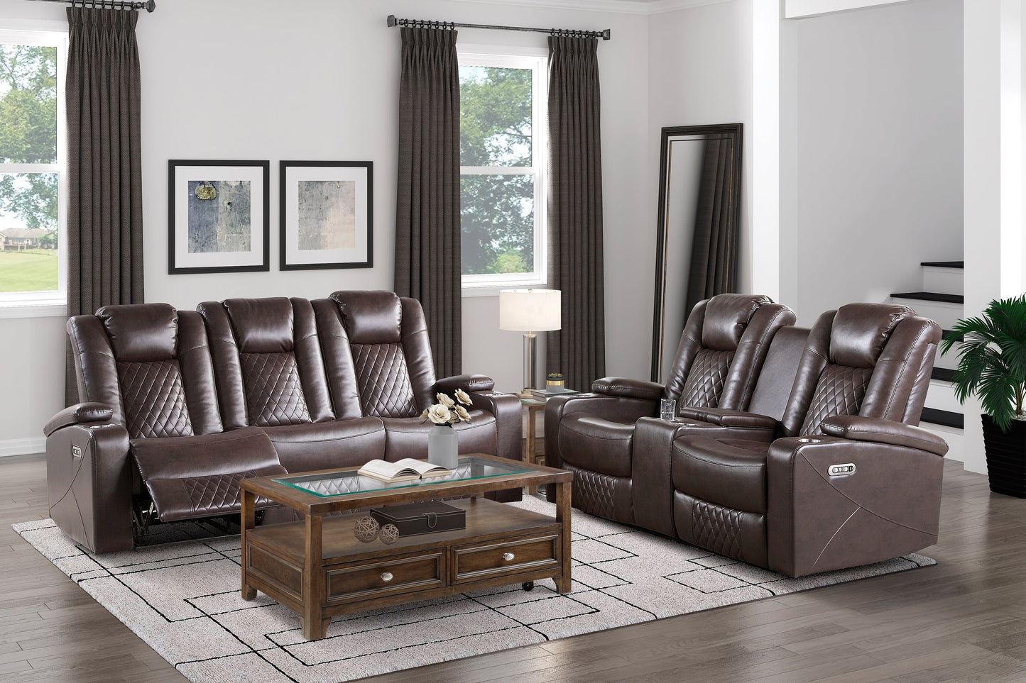 Power Double Reclining Sofa 9366DB-3PWH