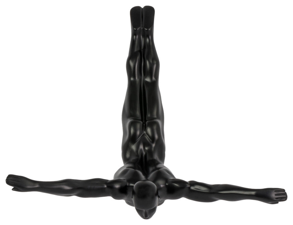 Finesse Decor Wall Diver Sculpture, Small, Black